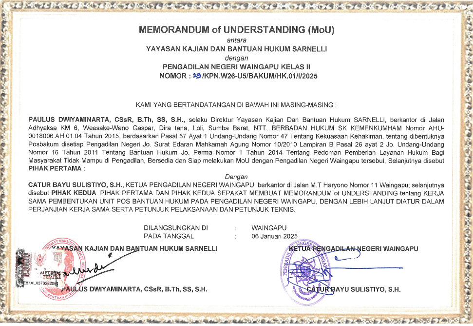 MoU Posbakum
