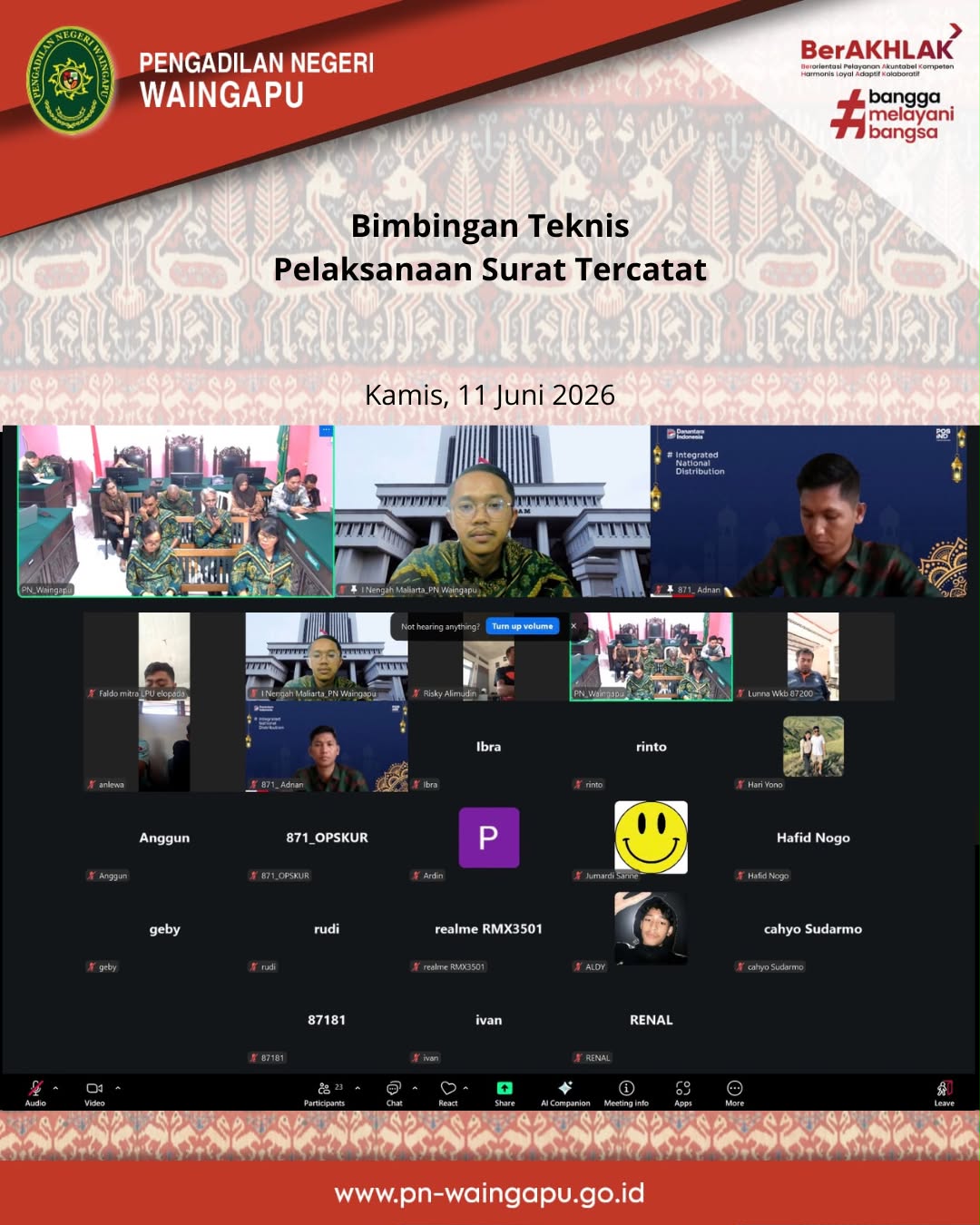 BIMBINGAN TEKNIS SURAT TERCATAT 