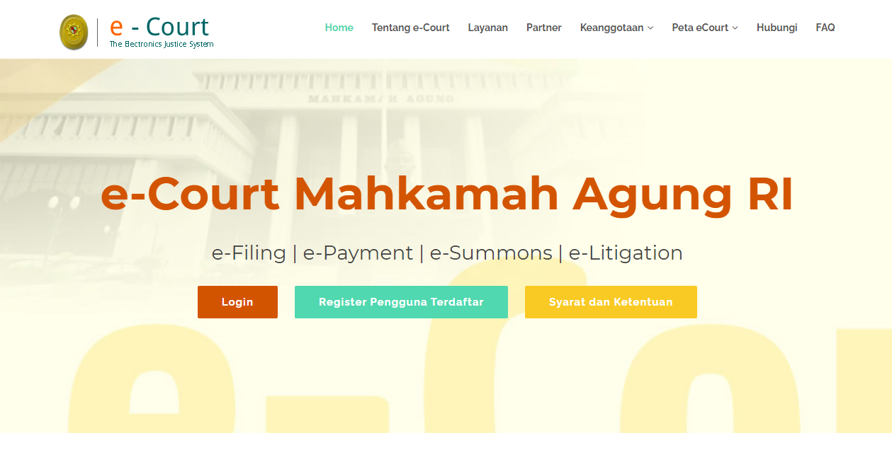 e-Court Mahkamah Agung RI