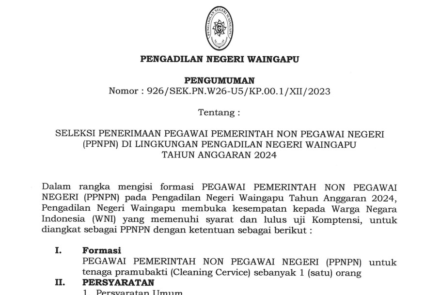 Untuk WEB Pengumuman Penerimaan PPNPN